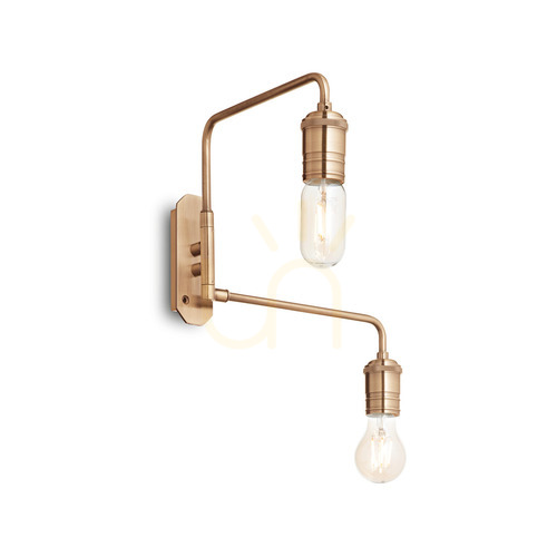 Check Wall Light Ideallux Triumph AP2 Brass 2xE27 31 cm 160245
