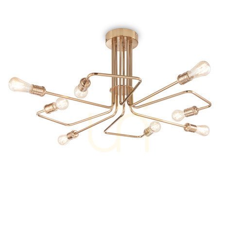Check Plafon sufitowy Ideallux Triumph PL8 brass 8xE27 92 cm 160313