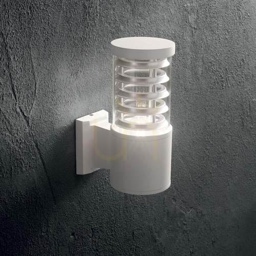 Check Outdoor Wall Lamp Ideal Lux Tronco AP1 White Aluminum E27 118659