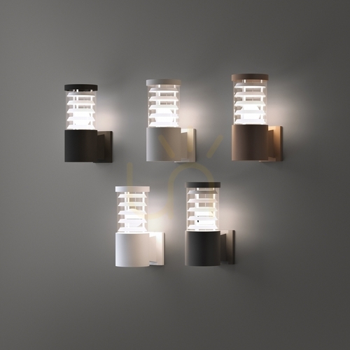 Check Outdoor Wall Lamp Ideallux Tronco AP1 Nero Black Aluminum E27 004716