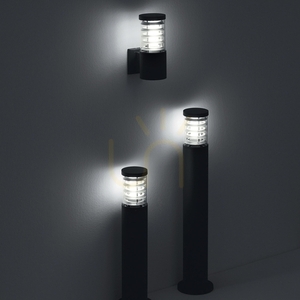Outdoor Standing Light Ideallux TRONCO 004723 Black Aluminum H80.5 cm small 1