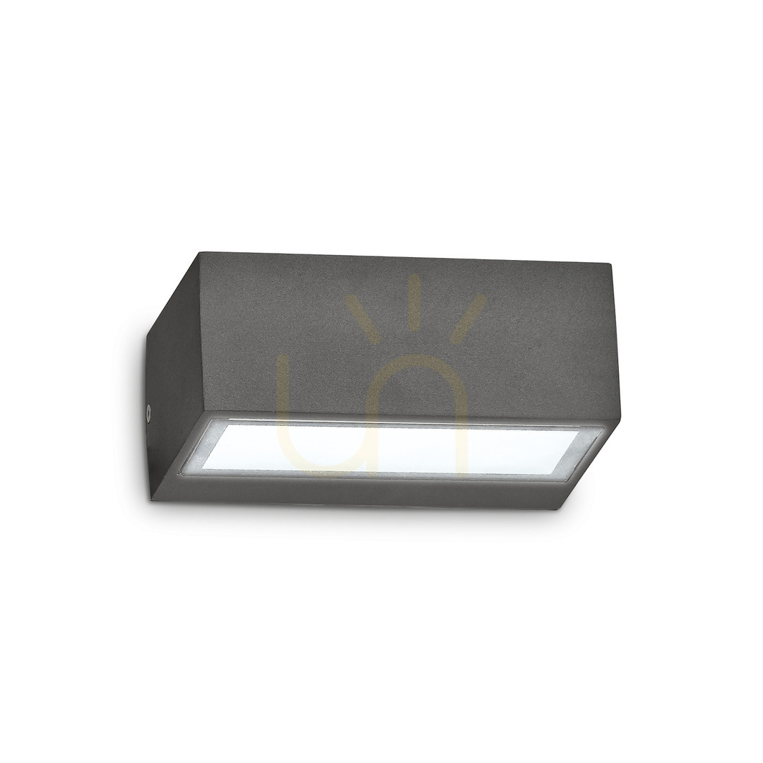 Außenwandleuchte Ideallux TWIN AP1 Anthrazit G9 IP54 Aluminium 115368