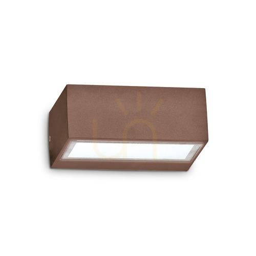Check Outdoor Wall Lamp Ideallux Twin AP1 Coffee Brown Aluminum G9 213330