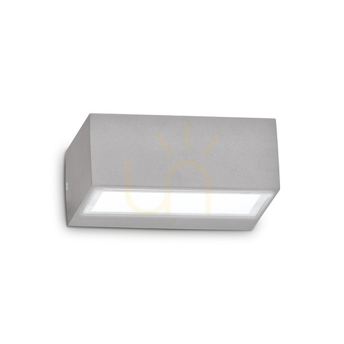 Check Outdoor Wall Lamp Ideallux Twin AP1 Grigio Grey Aluminum G9 326979