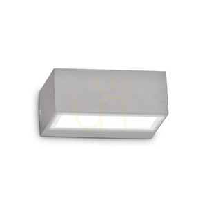 Outdoor Wall Lamp Ideallux Twin AP1 Grigio Grey Aluminum G9 326979 small 0