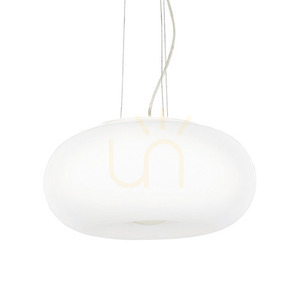 Pendant Light Ideallux Ulisse SP3 White Glass 52 cm 098616 small 0