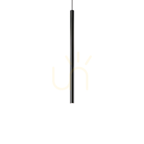 Check Pendant Light Ideallux Look Ultrathin D040 Black LED 12W 3000K Dimmable 321813