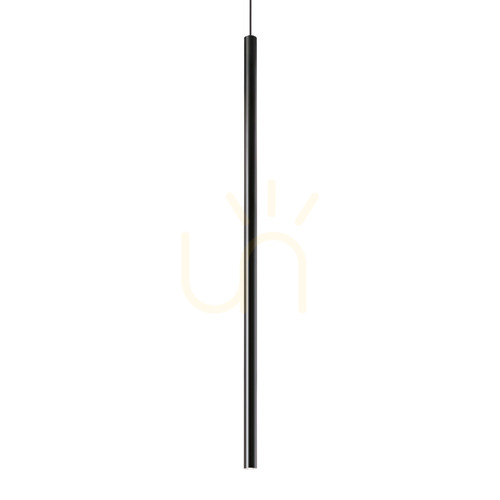 Check Pendant Light Ideallux LOOK Ultrathin Round Black 12W LED DALI/PUSH 321783