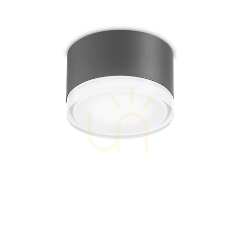Check External Ceiling Light Ideallux Urano PL1 Small Anthracite 12 cm GX53 168111