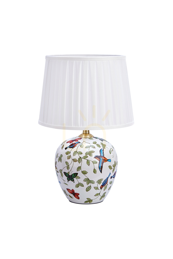 Table Lamp Markslojd Mansion White Ceramic Textile 107040