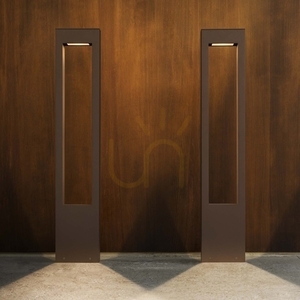Outdoor Standing Light Ideallux Vega PT1 Grey 80 cm Aluminum G9 136042 small 3
