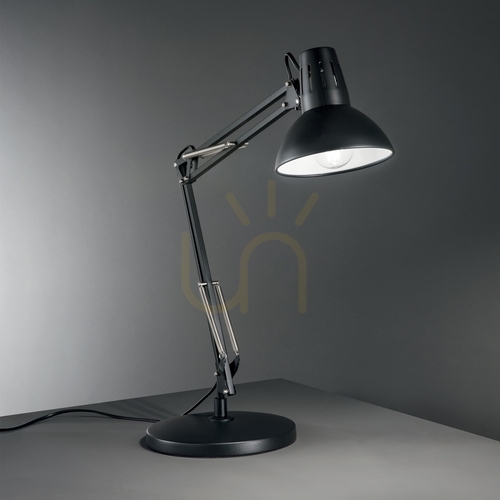 Check Table Lamp Ideallux Wally TL1 Black Copper Metal 061191