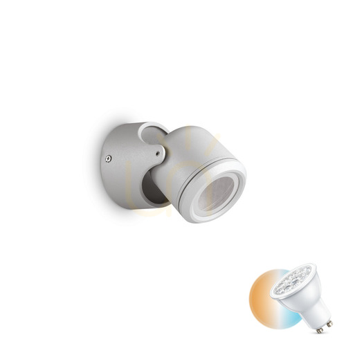 Check Outdoor Wall Lamp Ideallux Xeno AP1 Grigio Grey GU10 129471