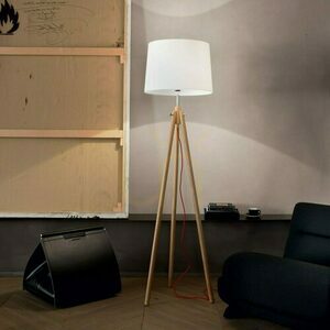 Standing Lamp Ideallux York PT1 Black Wood Fabric 164 cm 121437 small 1