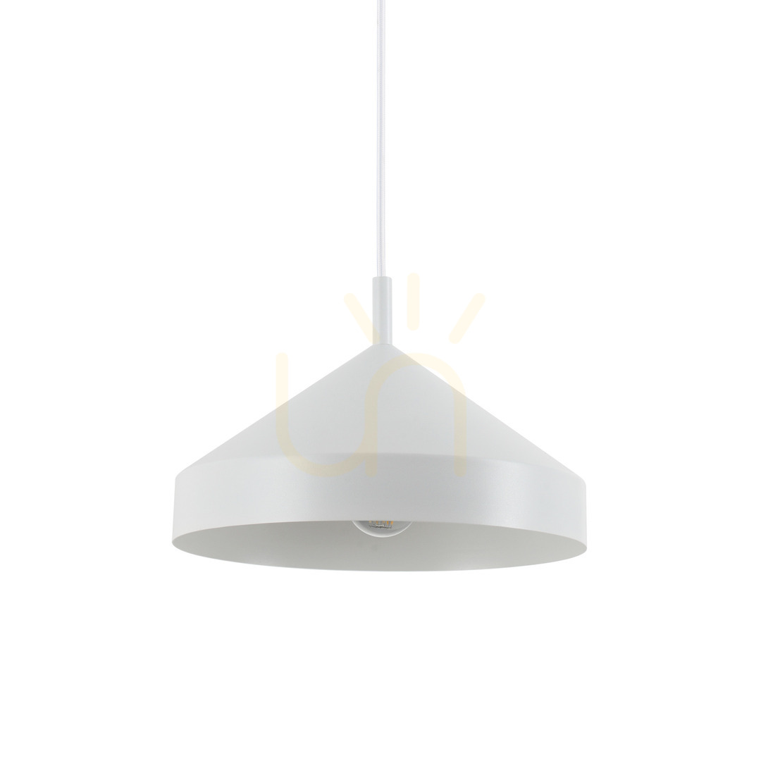 Pendant Light Ideallux Yurta SP1 D30 White Metal 30 cm 285153