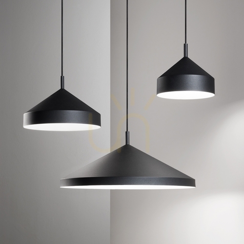 Check Pendant Light Ideallux Yurta SP1 D30 Nero Black Metal 30 cm 285139