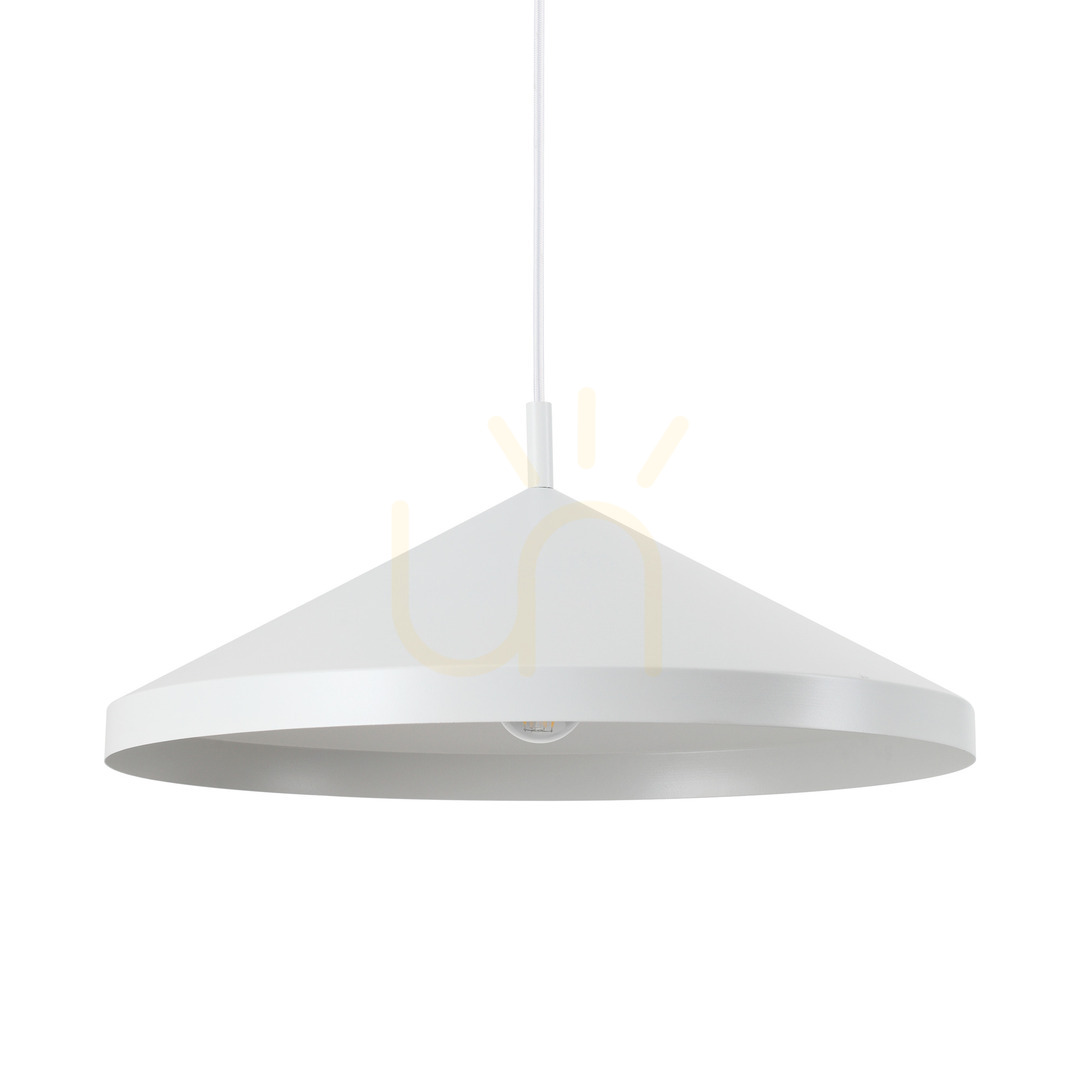Pendant Light Ideallux Yurta SP1 White Metal 50 cm 285160