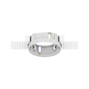 Round Trimless Frame Ideallux Zeus White Polystyrene 9.8 cm 323725 small 0