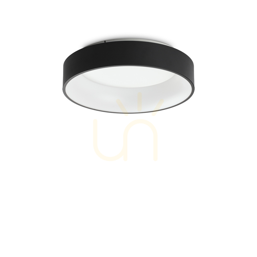 Plafon sufitowy Ideallux Ziggy PL D045 czarny LED 30W 45 cm 307206