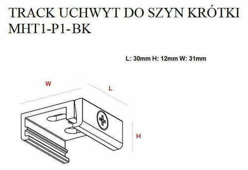 Check Busbar Handle Max Light MAX Black Metal MHT1-P1-BK