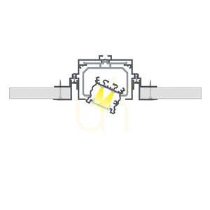 LUMINES TALIA M4 mounting profile, white lacquered, 2.02 m small 7