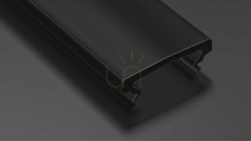 Check Lampshade for LED profile LUMINES HIGH PMMA black 1 m