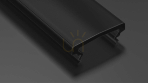 Lampshade for LED profile LUMINES HIGH PMMA black 1 m small 0
