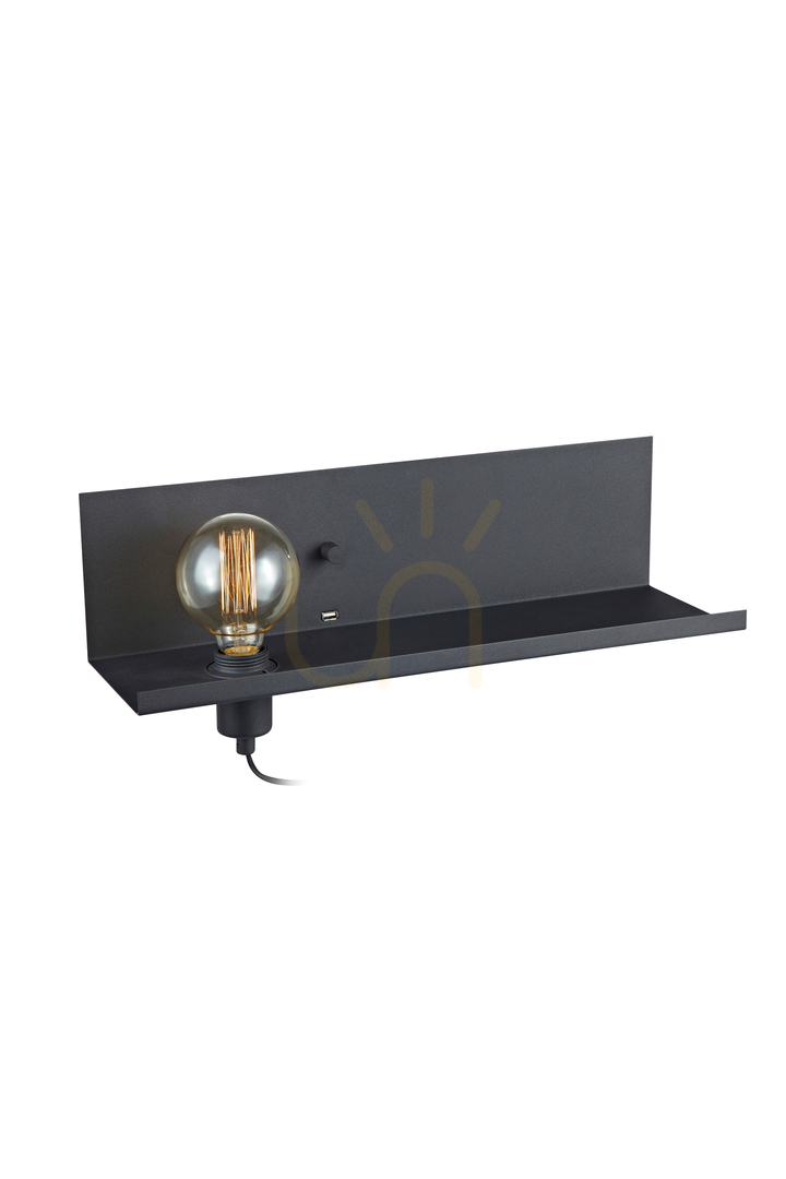 Wall Light Markslojd Multi Black Metal USB Dimmer E27 106482
