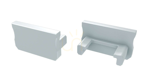Check End cap without hole for LED profile LUMINES A Basic white ABS 12-0011-01