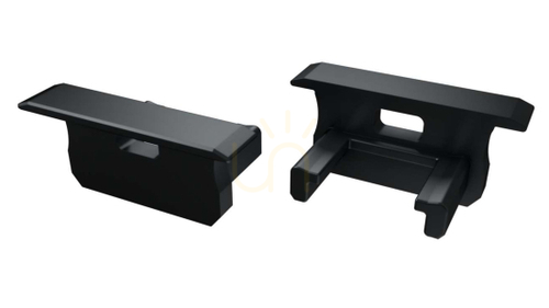 Check End cap for LED LUMINES B profile black with hole
