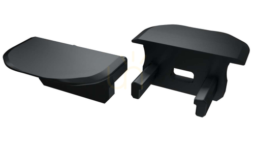 Check LED profile cap LUMINES B black with hole round