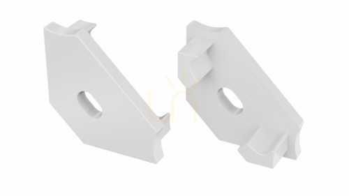 Check End cap for LED LUMINES C profile white with hole