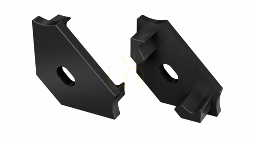 Check End cap for LED LUMINES C profile black with hole