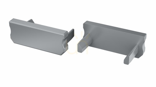 Check End cap for LUMINES D LED profile grey