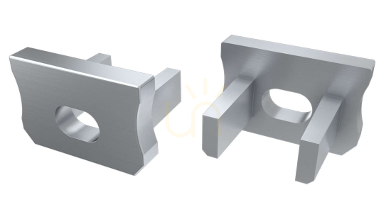 End cap for LED profile LUMINES X grey with hole