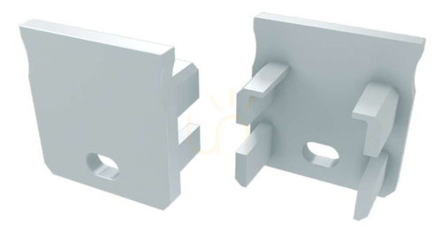 Check End cap for LED LUMINES Y profile white with hole