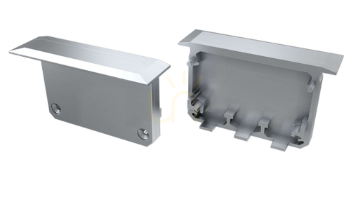 Check End cap for LUMINES INSO profile silver lacquered