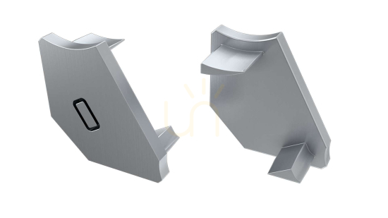 Check LED profile cap LUMINES H grey left 2in1 LED profile cap LUMINES H grey left 2in1