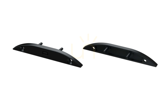 LED profile cap LUMINES RETO black 2in1
