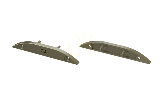 LED profile cap LUMINES RETO inox 2in1