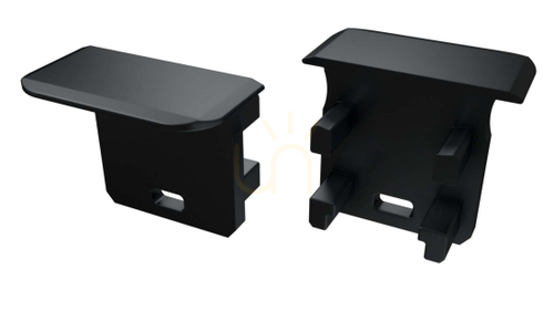 Check End cap for LED LUMINES G profile black with hole