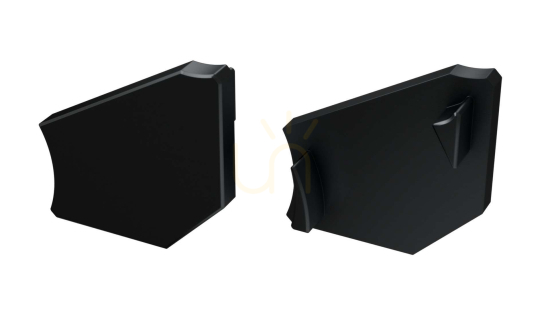ALU blanking plug for LUMINES H LED profile black right