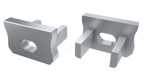 Check ALU blanking plug for LED LUMINES X profile silver with hole