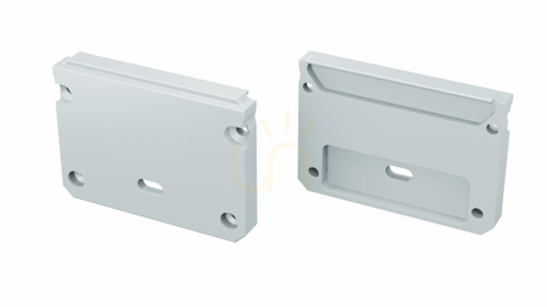 Check ALU end cap white with hole for LUMINES ILEDO LED profile