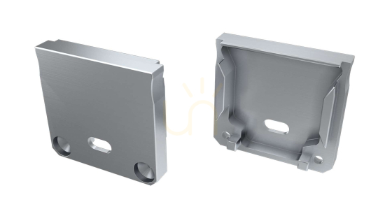 ALU blanking plug for LUMINES DILEDA LED profile silver with hole