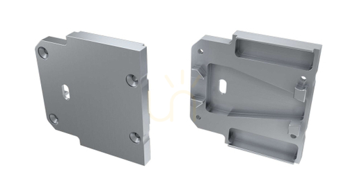 Check Lumines DOPIO aluminium end cap with hole, silver 12-0205-10