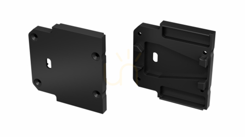 Check ALU plug LUMINES DOPIO black lacquered with hole