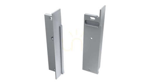 Check Right-hand silver aluminium recessed end cap with opening for Lumines FLARO LED profile