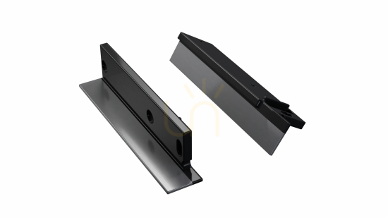 ALU blanking plug for LUMINES FLARO LED profile black lacquered right for built-in with hole