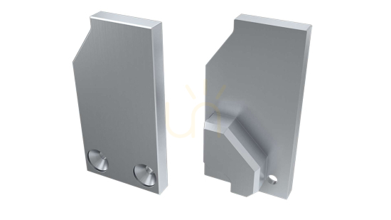 ALU blanking plug for LED LUMINES I6 6mm profile silver right